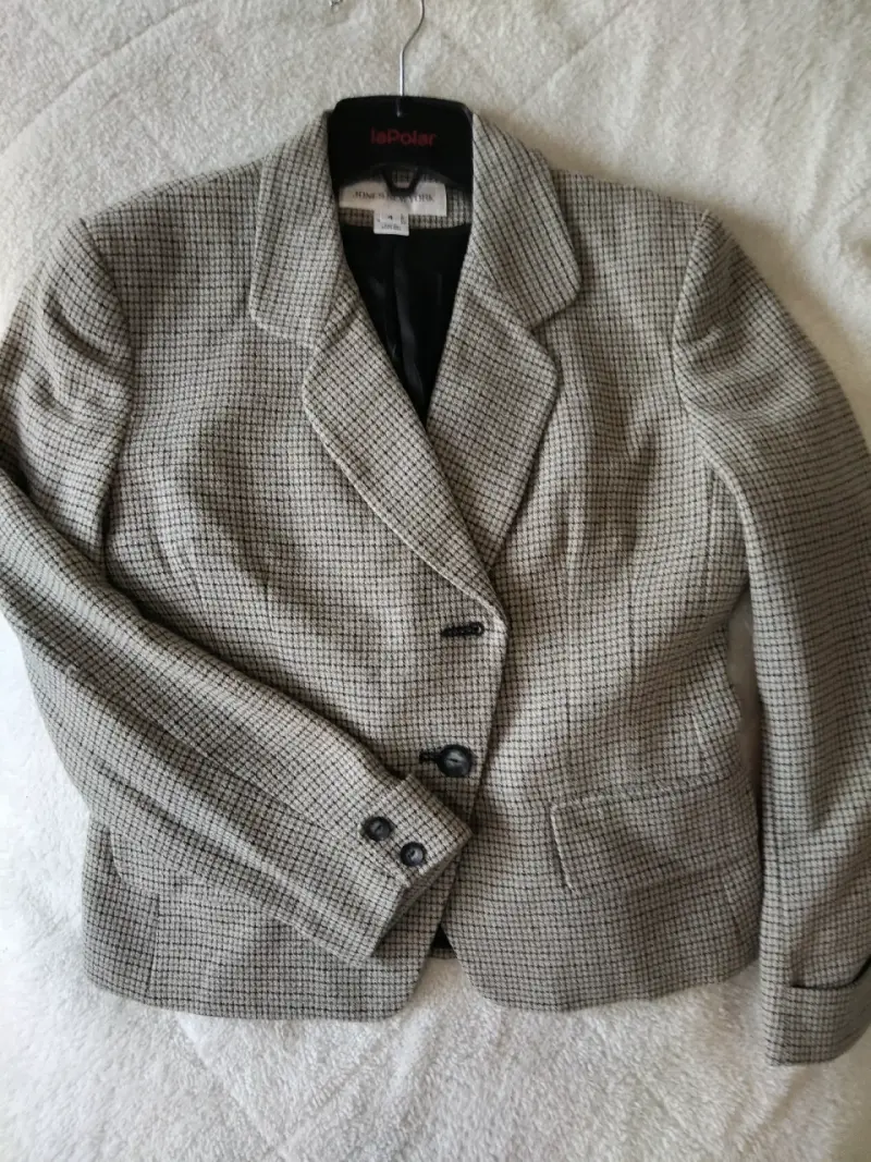 Blazer lanilla de mujer a cuadros Jones New York