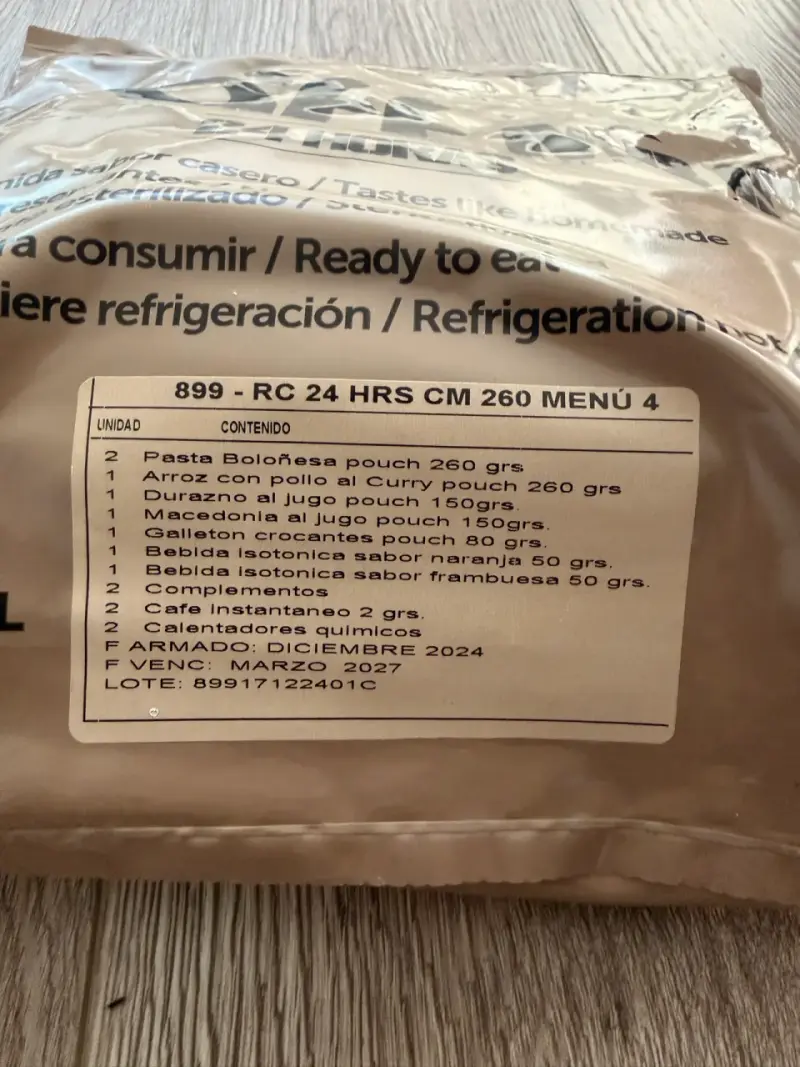Raciones de Comida Daft MRE 24 Horas - 2