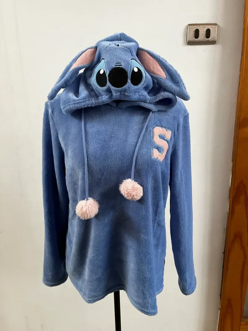 Polerón Disney Stitch azul con capucha