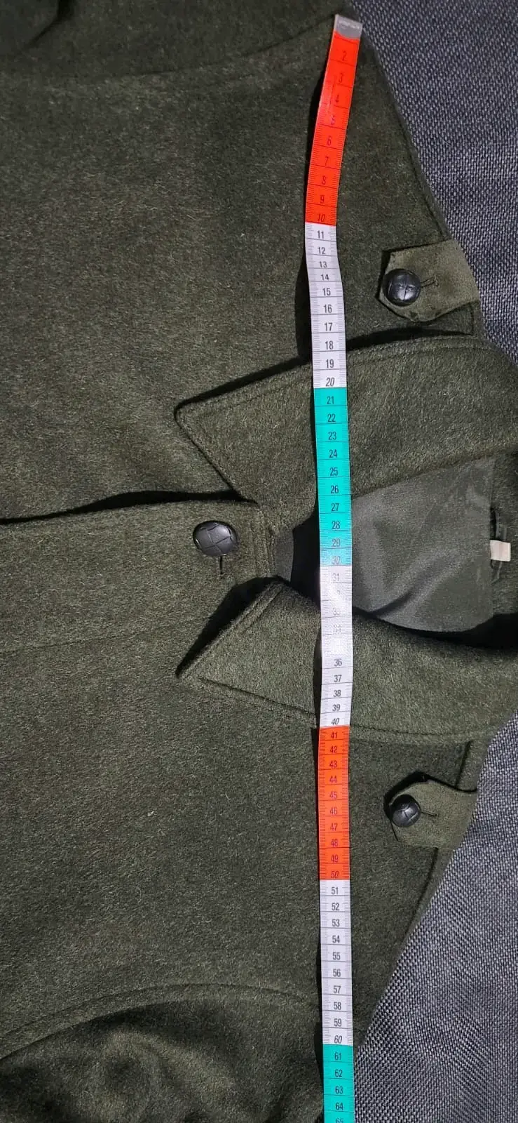 Abrigo largo verde militar para hombre - 2
