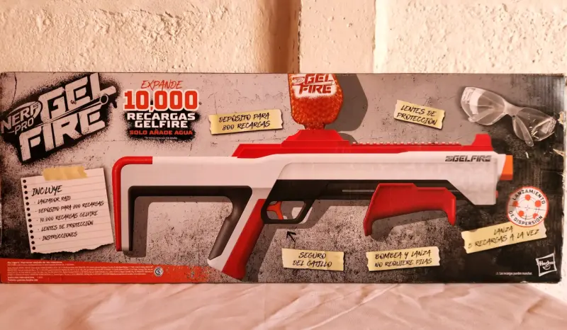 Lanzador Nerf Pro Gelfire Raid con 10,000 Recargas - 1