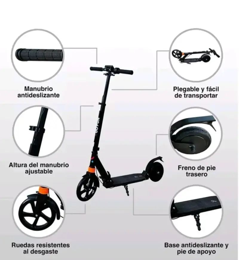 Scooter eléctrico plegable Go Fun con batería recargable - 5