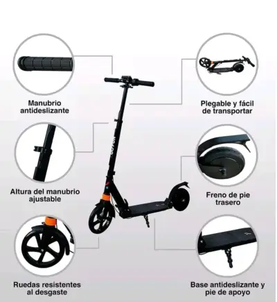 Scooter eléctrico plegable Go Fun con batería recargable - miniatura 5