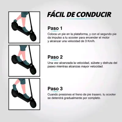 Scooter eléctrico plegable Go Fun con batería recargable - miniatura 6