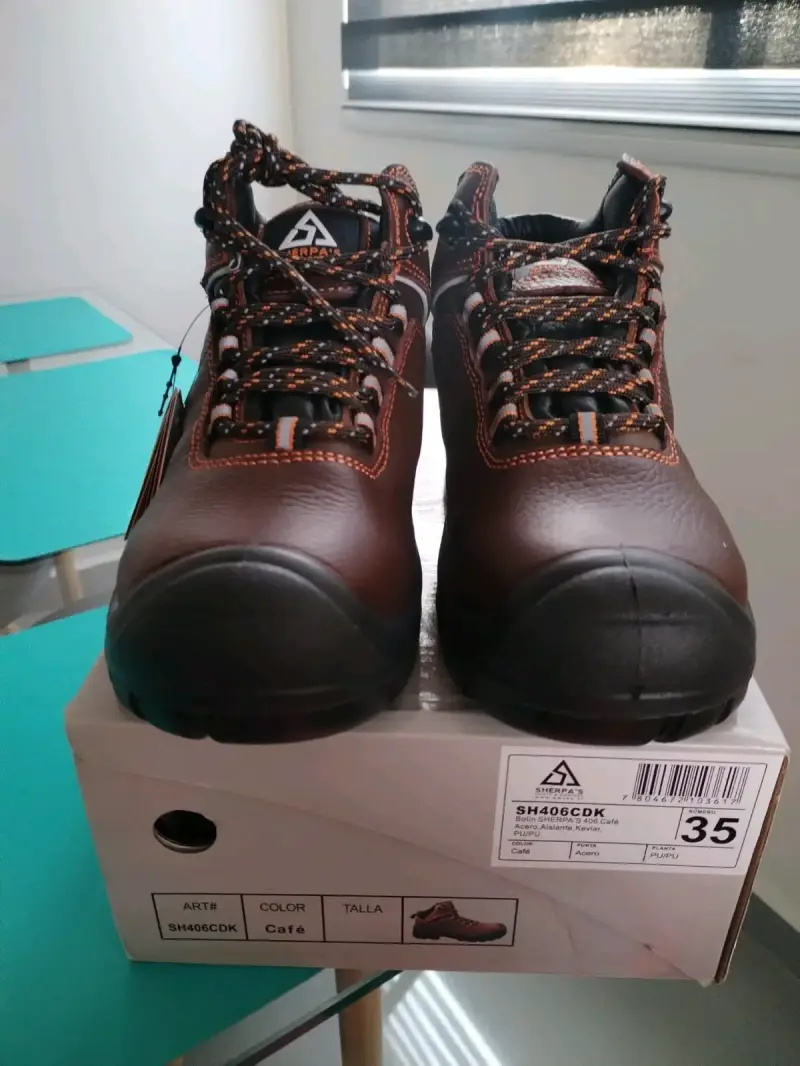 Botas de seguridad Sherpa's café talla 35 - 1