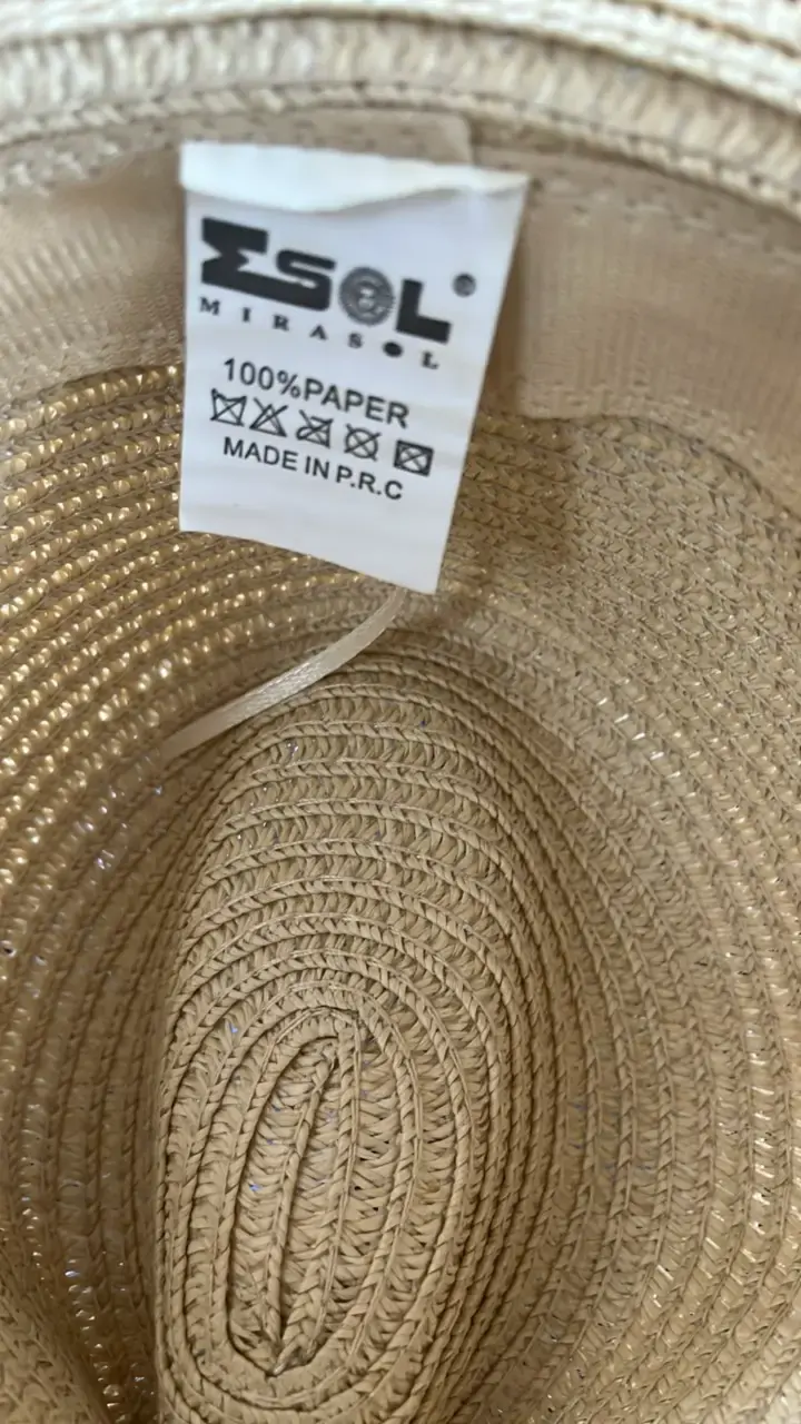 Sombrero de paja estilo fedora beige - 2