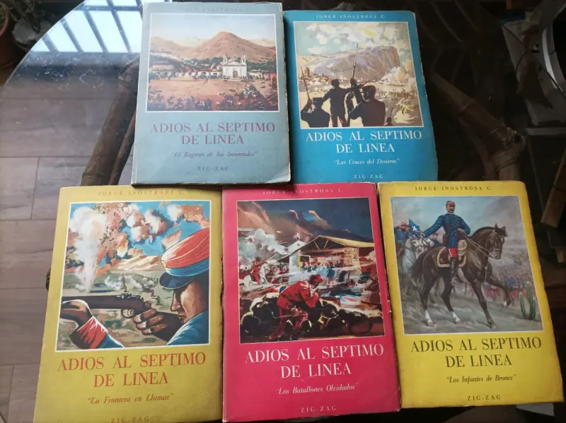 Colección de libros 'Adiós al Séptimo de Línea' de Jorge Inostrosa