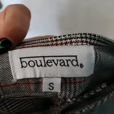 Pantalones a cuadros grises Boulevard talla S - miniatura 3