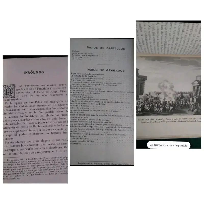 Libro antiguo 'Los Deportados de Fructidor' - 2
