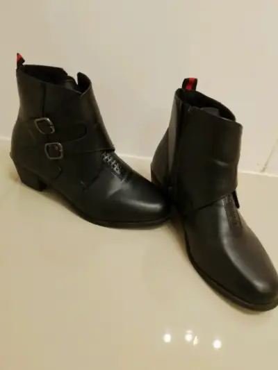 Botines de cueroCUECA negro con hebillas - miniatura 2
