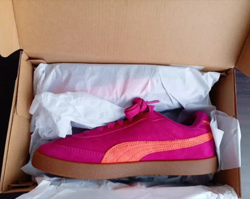 Zapatillas Puma Club Suede Fucsia Naranja - 1
