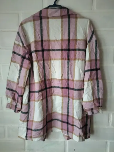 Leñadora de cuadros rosa Shein talla estandar - miniatura 3