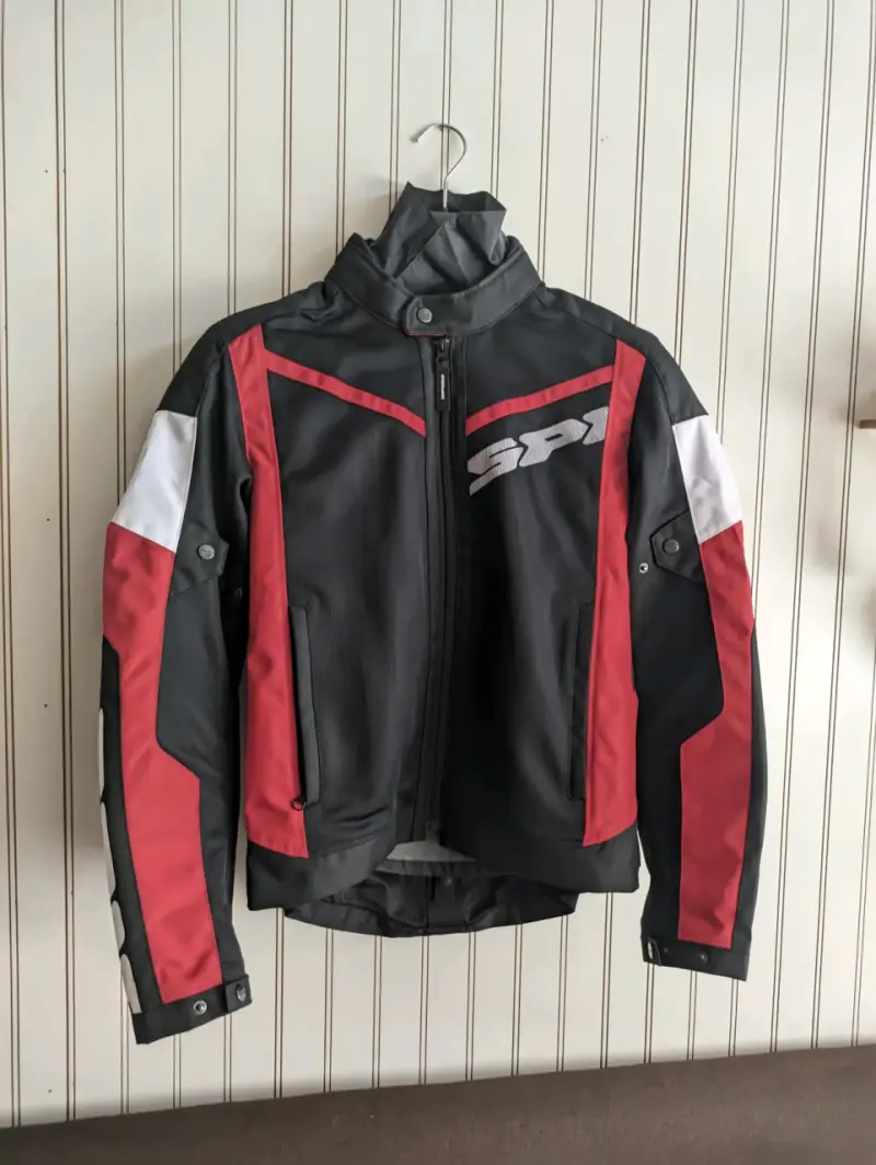 Chaqueta de moto Spidi negra y roja - 1