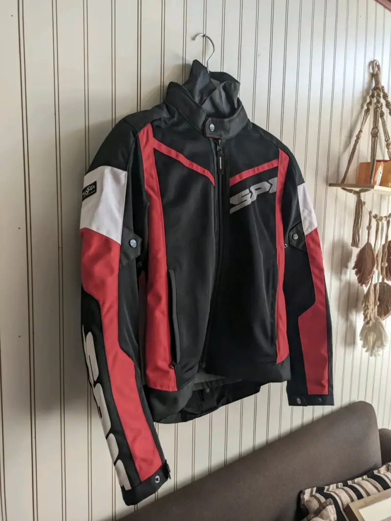 Chaqueta de moto Spidi negra y roja - 3