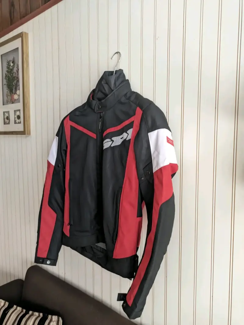 Chaqueta de moto Spidi negra y roja - 4