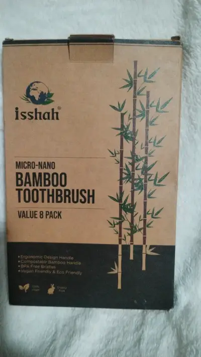 Cepillos de dientes de bambú Isshah pack de 8 - miniatura 1