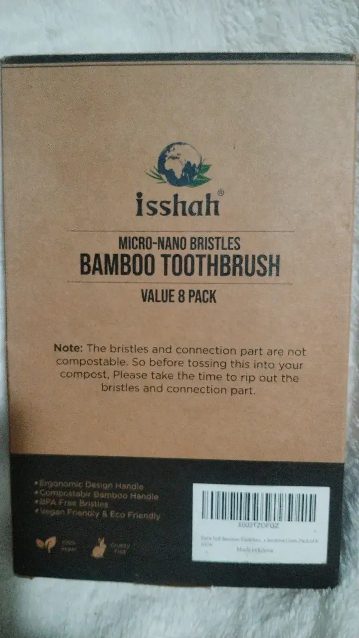 Cepillos de dientes de bambú Isshah pack de 8 - 2