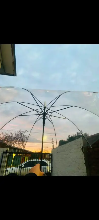 Paraguas transparente resistente al viento - miniatura 1