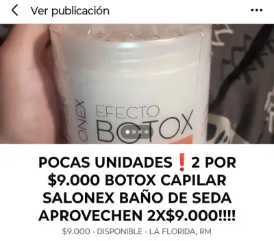POCAS UNIDADES❗2 POR $9000 B0T0X SALONEX BAÑO SEDA - miniatura 1