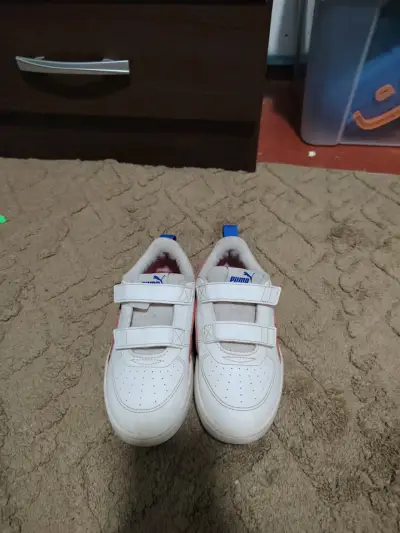 Zapatillas deportivas infantiles Puma blancas - miniatura 3