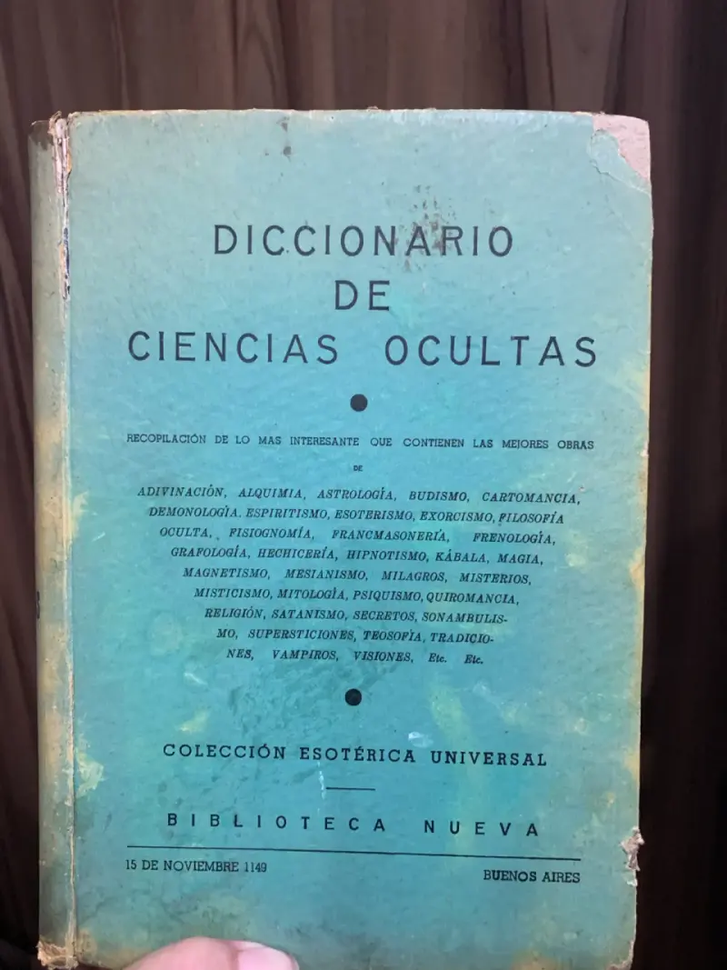 Diccionario de Ciencias Ocultas antiguo - 1