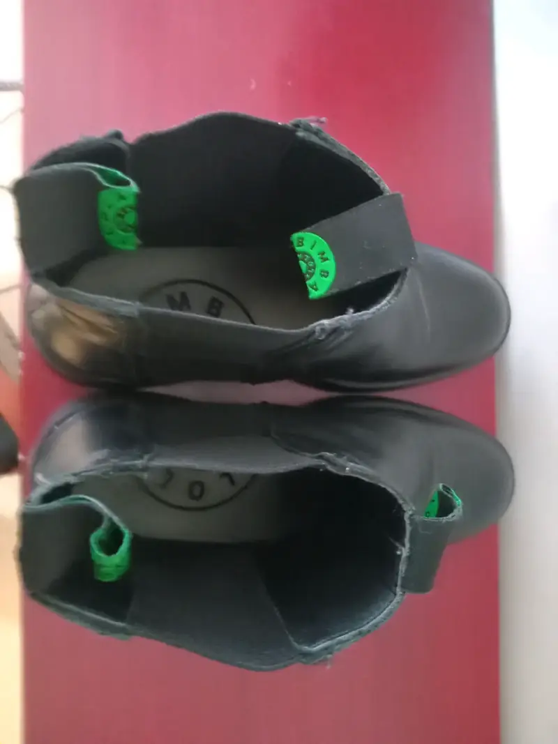 Botines de cuero negro para mujer - 4