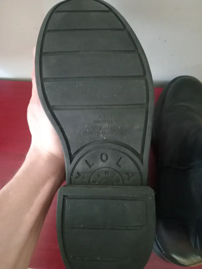 Botines de cuero negro para mujer - 5