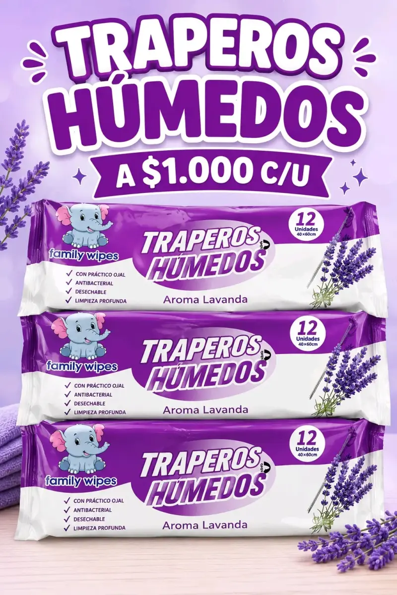 Algodones, toallitas y traperos húmedos - 2