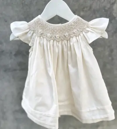 Vestido para niña + cubre pañal MILOU - miniatura 1