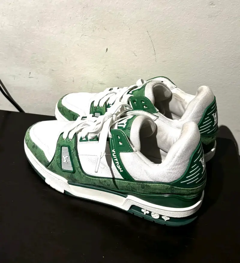 Zapatillas verdes y blancas Louis Vuitto - 3