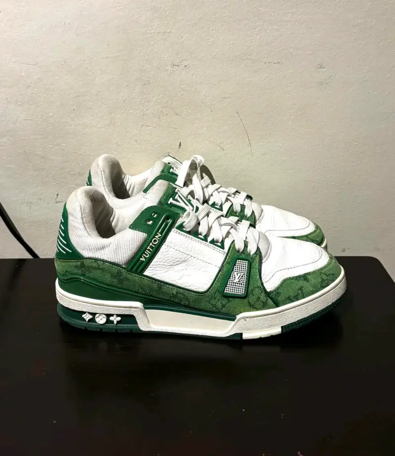 Zapatillas verdes y blancas Louis Vuitto - 4