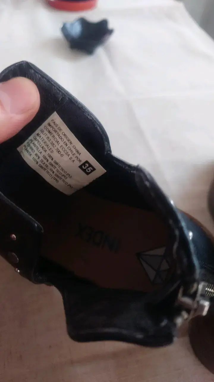 Botines negros con tachas para mujer talla 35 - 3