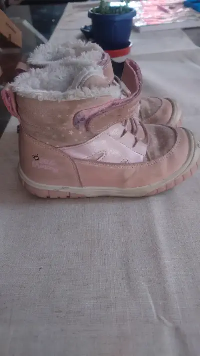 Botas de invierno para niña rosadas talla 29 - miniatura 2