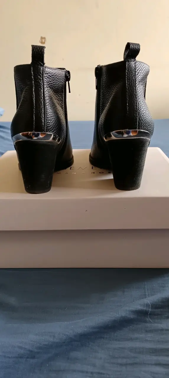 Botines de cuero negro Basement para mujer - 4