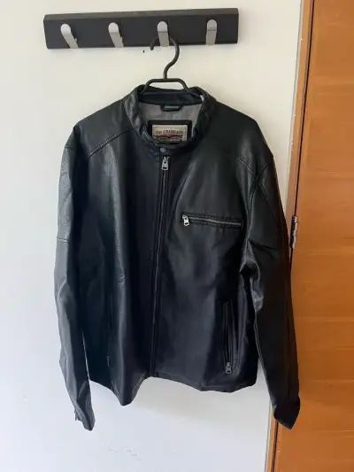 Chaqueta de cuero negra Levi Strauss - miniatura 1
