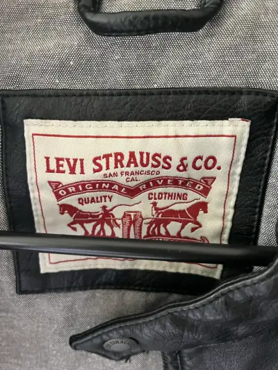 Chaqueta de cuero negra Levi Strauss - miniatura 3