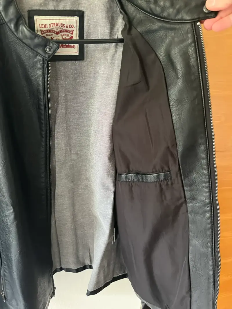 Chaqueta de cuero negra Levi Strauss - 4