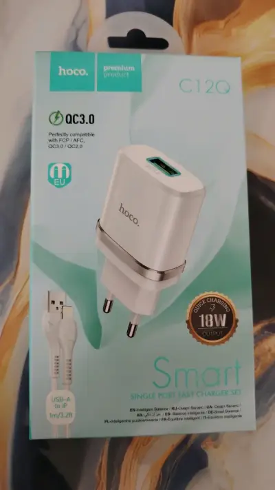 Cargador rápido USB Hoco C12Q 18W - miniatura 1