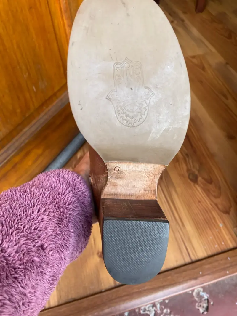 Botas de cuero marrón con tacón alto - 6