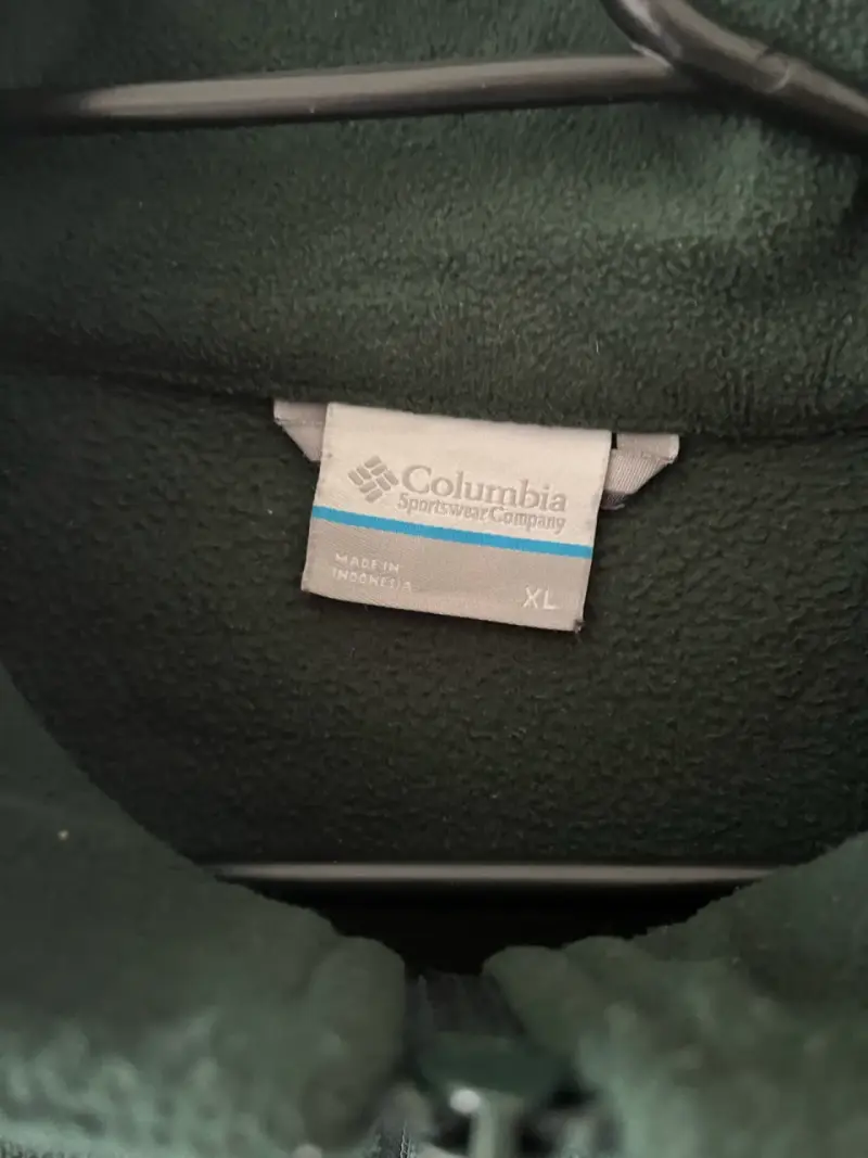 Chaleco polar verde Columbia con logo bordado - 2