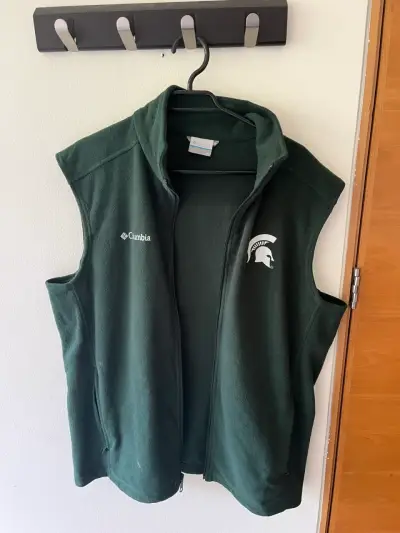 Chaleco polar verde Columbia con logo bordado - miniatura 3