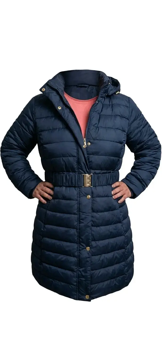 Chaqueta acolchada negra con capucha I-RUN - 2