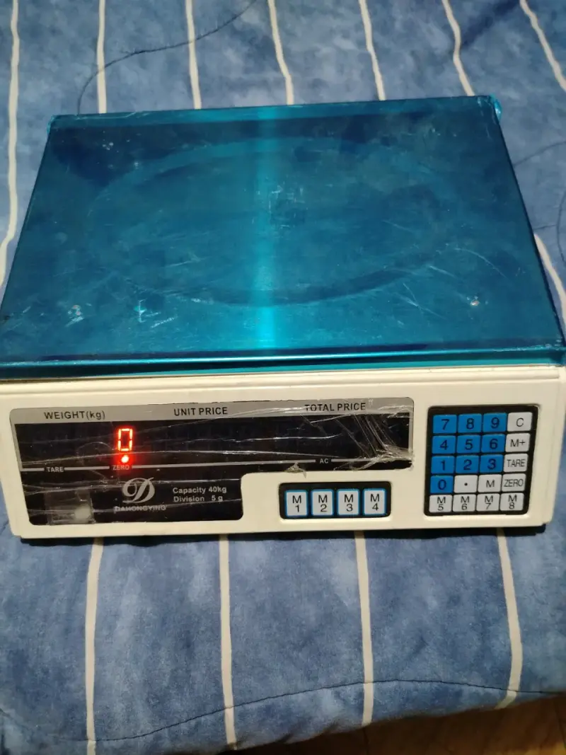 Balanza digital de cocina 40kg azul - 1