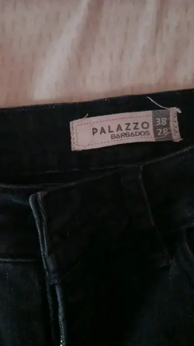 Jeans Palazzo Barbados negros talla 28-38 - miniatura 2