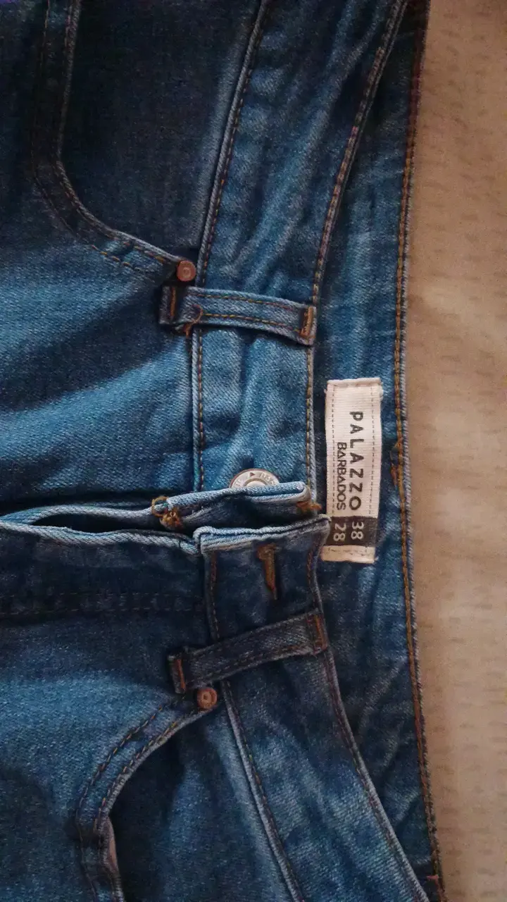 Jeans Palazzo azul talla 38 - 2