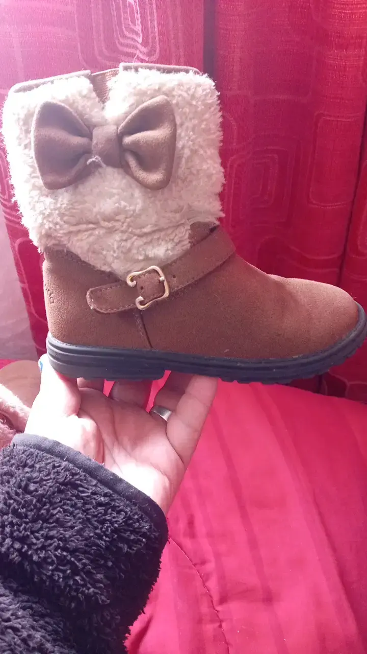 Botas de niña con forro y lazo Unicite - 4