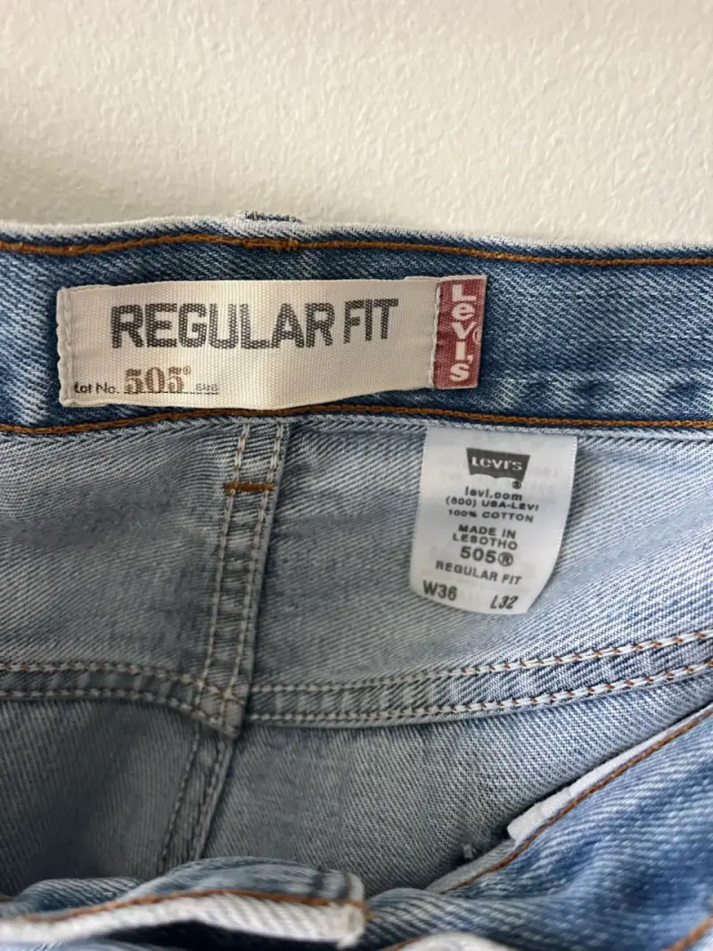 Jeans Levi's 505 Regular Fit Azul Claro - 2