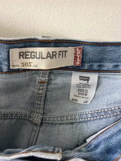 Jeans Levi's 505 Regular Fit Azul Claro - miniatura 2