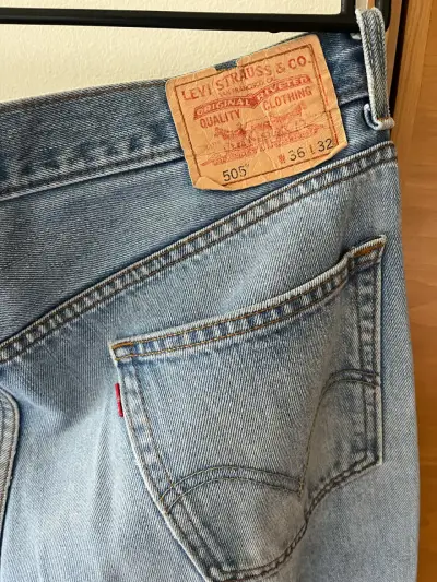 Jeans Levi's 505 Regular Fit Azul Claro - miniatura 4