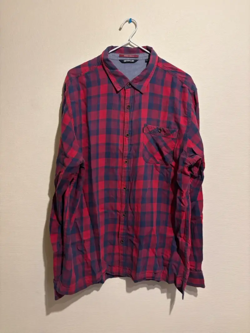 Camisa Cat a cuadros roja y azul para hombre - 1